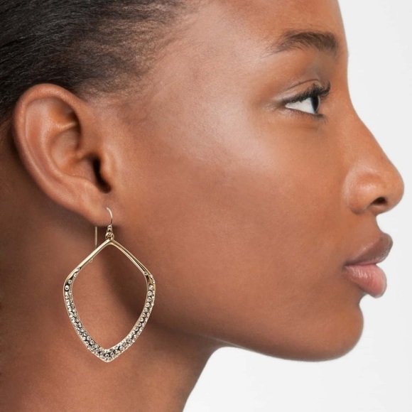 ALEXIS BITTAR• New Gold Miss Havisham Crystal Kite  Reviews Lightweight Earrings - Picture 9 of 14